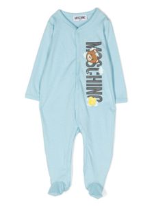 Moschino Kids body à logo imprimé - Bleu