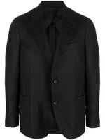 Lardini blazer boutonné à revers crantés - Noir