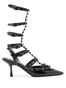 Valentino Garavani escarpins Rockstud en cuir - Noir