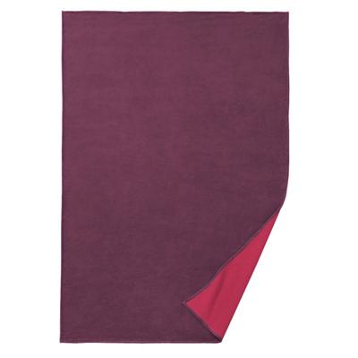 Woondeken van bio-katoen, bourgogne/hibisc. Maat: 140 x 200 cm