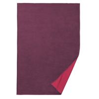 Woondeken van bio-katoen, bourgogne/hibisc. Maat: 140 x 200 cm