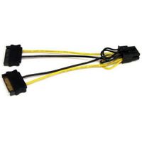 StarTech.com 15cm SATA Voeding naar 8-pins PCI Express Videokaart Voeding Verloopkabel - thumbnail