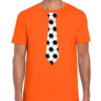 Oranje fan shirt / kleding Holland voetbal stropdas EK/ WK voor heren 2XL  -