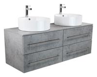 Saniclear Stephano dubbel Badkamermeubel 144 beton