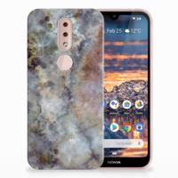 Nokia 4.2 TPU Siliconen Hoesje Marmer Grijs