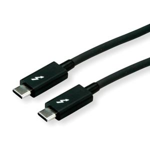 ROLINE Thunderbolt™ 3 kabel, 20G, 5A, M/M, zwart, 2 m