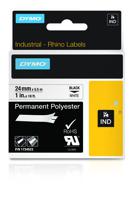 Labeltape DYMO IND RHINO 1734523 Polyester Tapekleur: Wit Tekstkleur:Zwart 24 mm 5.5 m