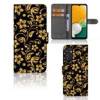 Samsung Galaxy A14 4G Hoesje Gouden Bloemen