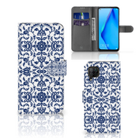 Huawei P40 Lite Hoesje Flower Blue