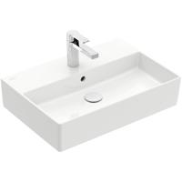 Villeroy & Boch Memento 2.0 wastafel onderzijde geslepen 60x42cm met overloop 1 kraangat wit 4A226G01 4A226G01