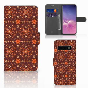 Samsung Galaxy S10 Telefoon Hoesje Batik Brown