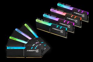 G.Skill Trident Z RGB Werkgeheugenset voor PC DDR4 64 GB 8 x 8 GB Non-ECC 3600 MHz 288-pins DIMM CL16-16-16-36 F4-3600C16Q2-64GTZR