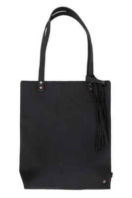 Zusss basic shopper met kwast mat zwart Zusss basic shopper met kwast mat zwart