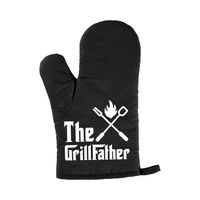 Vaderdag cadeau BBQ handschoen The Grillfather zwart   -