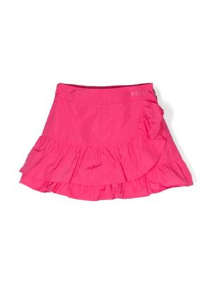 MSGM Kids Mini-rok met ruche afwerking - Roze