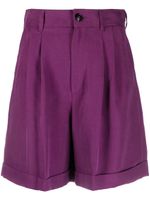 Woolrich short plissé à ourlet retroussé - Violet