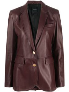 Tagliatore blazer en cuir Sophie à simple boutonnage - Violet