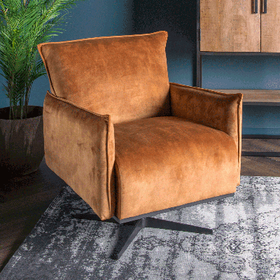 LivingFurn Fauteuil Philippe - Cognac LivingFurn Fauteuil Philippe - Cognac