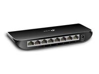 TP-Link 8-poorts Desktop Gigabit Switch, 8 10/100 / 1000M RJ45-poorten, plastic behuizing (TL-SG1008D)