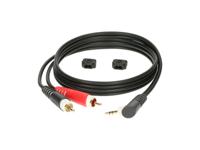 Klotz AY7A0200 2x RCA 2p - 1x mini-jack 3p haaks verloopkabel 2m