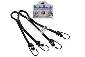 OXC Double Bungee Riem 9x600mm/24" Elastisch - Zwart