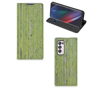 OPPO Find X3 Neo Book Wallet Case Green Wood