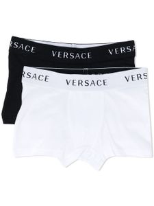 Versace Kids culotte à logo imprimé - Blanc