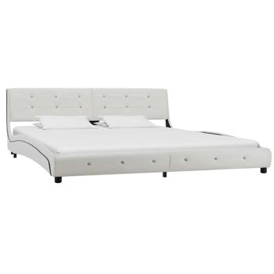 vidaXL Bedframe kunstleer wit 180x200 cm