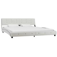 vidaXL Bedframe kunstleer wit 180x200 cm