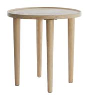 Light & Living Ronde Bijzettafel Qiano Mangohout, 49cm - Naturel