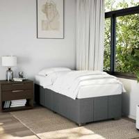 vidaXL Bedframe stof donkergrijs 100x200 cm