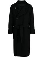 LEMAIRE manteau ceinturé à simple boutonnage - Noir