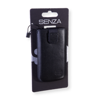 Senza Smartphone Hoesje Leer Zwart M (o.a. iPhone 3 en 4)