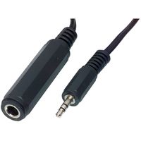 3.5mm stereo jack plug - 6.35mm stereo jack socket - thumbnail