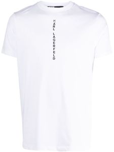 Karl Lagerfeld logo-print crew-neck T-shirt - Blanc