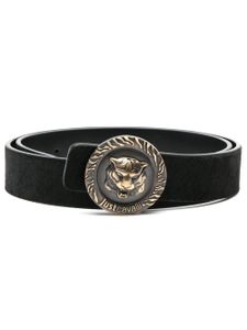 Just Cavalli ceinture en cuir à motifs Tiger Head - Noir