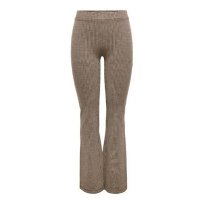 JDY geruite flared broek JDYMANDY taupe