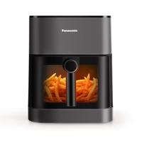 Panasonic NF-CC500SXE Air Fryer met Kijkraampje, 5 Liter, 80-200°C, Timer en LCD, Zachte Stoom, 11 Voorinstellingen, Eenvoudig Schoon Te Maken, Matgrijs