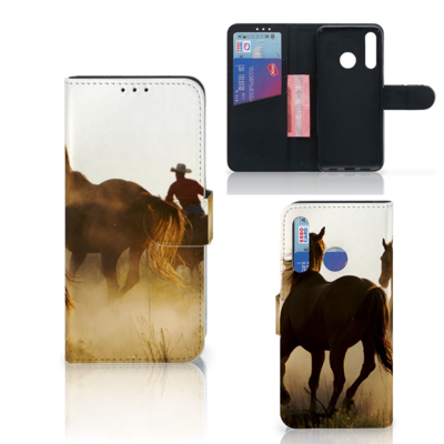 Huawei P Smart Plus (2019) Telefoonhoesje met Pasjes Design Cowboy Huawei P Smart Plus (2019) Telefoonhoesje met Pasjes Design Cowboy