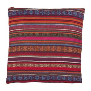 Sierkussen Mexican - rood/paars - 60x60 cm