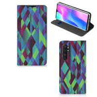 Xiaomi Mi Note 10 Lite Stand Case Abstract Green Blue - thumbnail