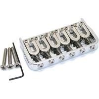 Hipshot 6-String Fixed Guitar Bridge .175 Inch Chrome met stalen zadels en 4.5 mm grondplaat - thumbnail