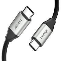 UNITEK Human Friendly USB-C 100W PD snellaadkabel met 4K @60Hz en 10Gbps gegevens (USB 3.2 Gen2) C14082ABK Power Delivery 100W USB SuperSpeed + Quick Charge zwart