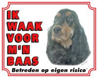 Engelse Cocker Spaniel Waakbord - Ik waak voor mijn Baas