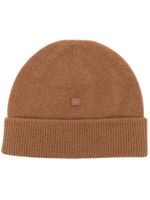 Acne Studios bonnet en laine à ourlet retourné - Marron - thumbnail