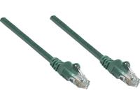 Intellinet 739825 RJ45 Netwerk Aansluitkabel CAT 6 S/FTP 25.00 cm Groen Folie afscherming, Afscherming gevlochten, Halogeenvrij