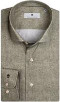 Thomas Maine Heren Overhemd Groen Micro All-over Print Kent Tailored Fit