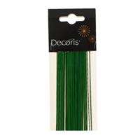 Decoris binddraad - 64x st - groen - 0,8 x 400 mm - wikkeldraad   - - thumbnail