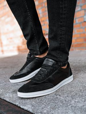 Hoge heren sportschoenen T373 - zwart, maat 41