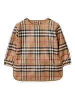 Burberry Kids bavoir en coton à motif Vintage Check - Tons neutres - thumbnail